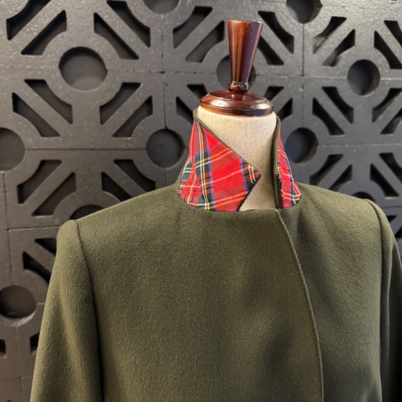 Algo | Green and Red Plaid Cashmere Blazer - Picture 9 of 11